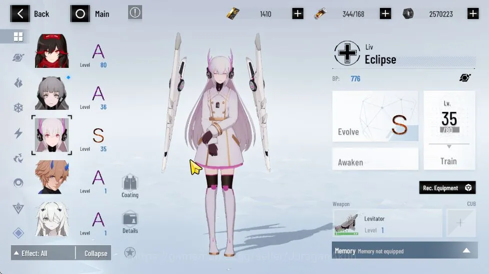 Punishing: Gray Raven Accounts ASIA | Lucia CW SS+Sign), Feral, LunaLaurel | Char image 3