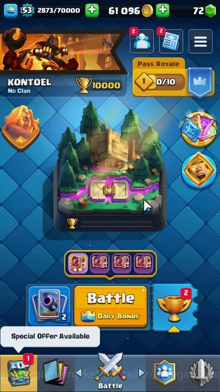 Clash Royale Accounts High-End Lvl 53|Trophy 10000|Limited Skin Emote|KTL 14|Card 118|13 EVO,5 Champ,21 Legend,33 Epic,30