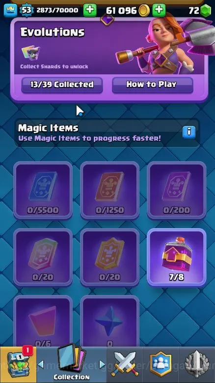Clash Royale Accounts High-End Lvl 53|Trophy 10000|Limited Skin Emote|KTL 14|Card 118|13 EVO,5 Champ,21 Legend,33 Epic,30 3