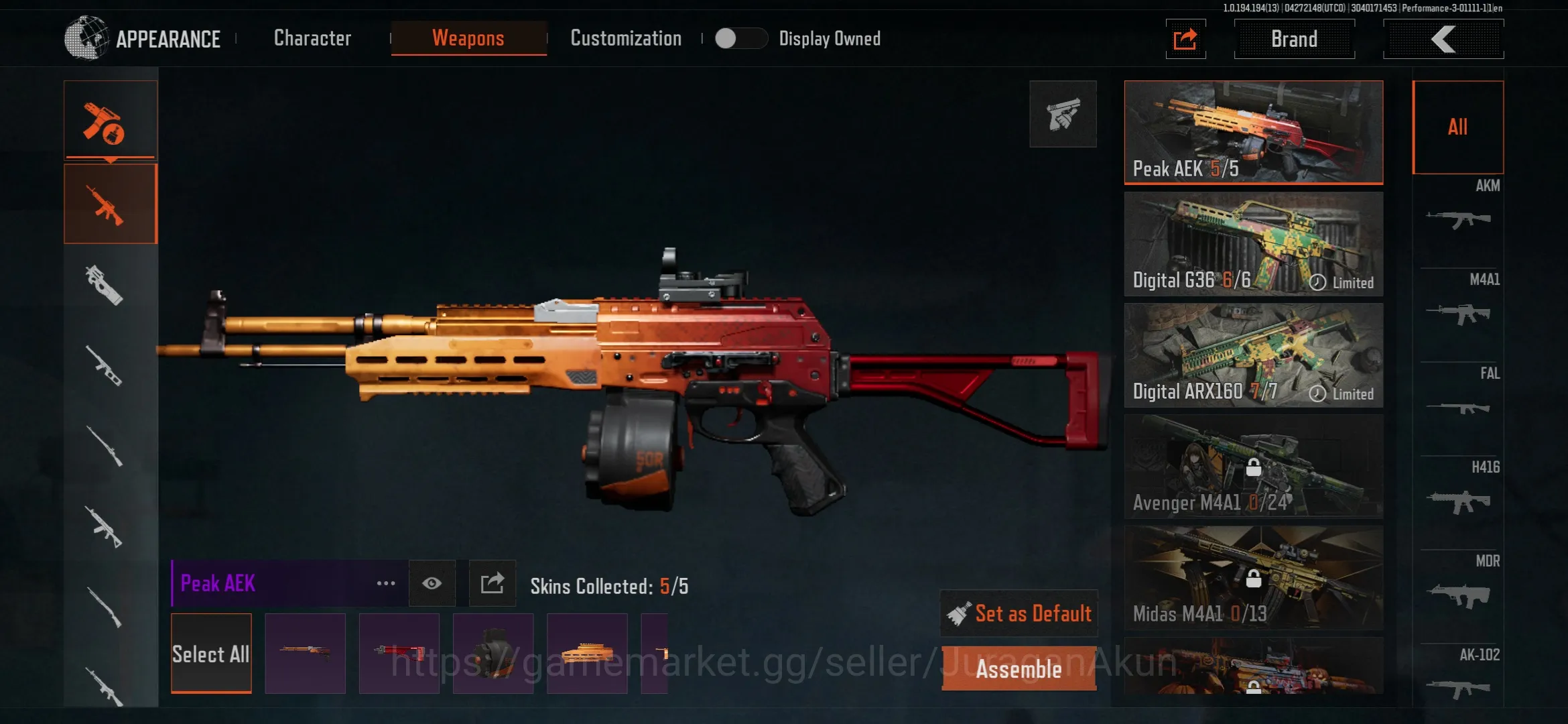 Arena Breakout Accounts Mid-Tier [MOBILE] SV 22.7M | Koen 17.4M | Skin AEK,G36,ARX160,MP5,M110 | Many Guns and Equip|Log 2