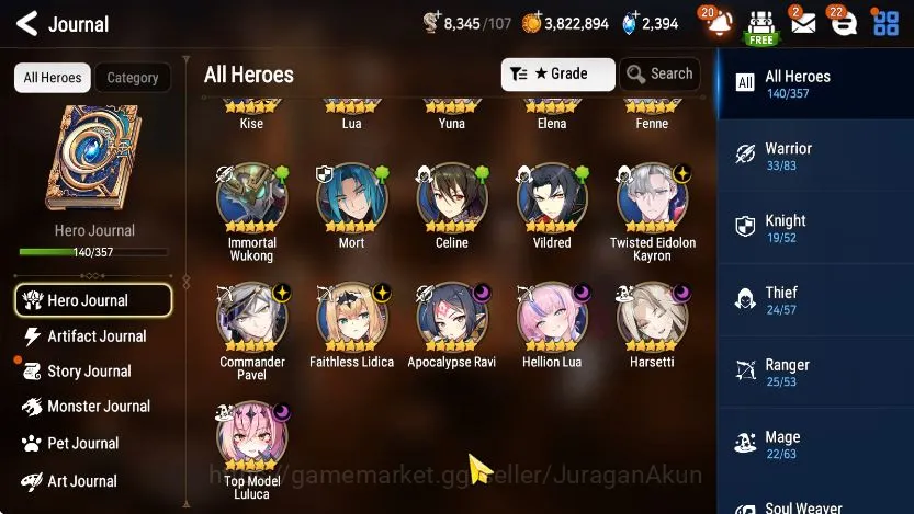 Epic Seven Accounts Mid-Tier Asia Unverif|7ML(Harsetti,HellionLua,kayron,etc)&(Lethe,Fenne,etc)8k 4