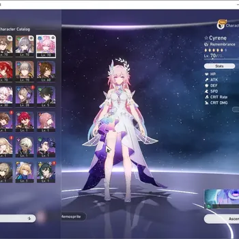 Honkai Star Rail Accounts Others Asia|TL 60|4 Limited|Cyrene,Archer,FuXuan,Argenti +2 Standard Welt E1,Bronya|Male MC|Rate