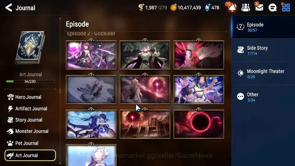 Epic Seven Accounts Starter ASIA Unverif|10 ML(LR Krau,Har Setti,SageBalSezan,RueleOf Light,Etc)+AWHwayung,Rinak,Etc|Auto W 19