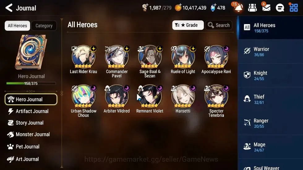 Epic Seven Accounts Starter ASIA Unverif|10 ML(LR Krau,Har Setti,SageBalSezan,RueleOf Light,Etc)+AWHwayung,Rinak,Etc|Auto W 5