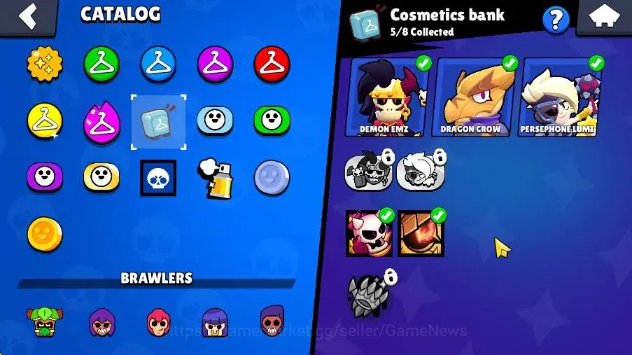 Brawl Stars Accounts 5734 Trophy|15K Bling|34 Brawlers 5 Max Lvl|1 Myth Skins [Vanara Frank] 10 Epic 5 SR Skins|Cn On|Take 17