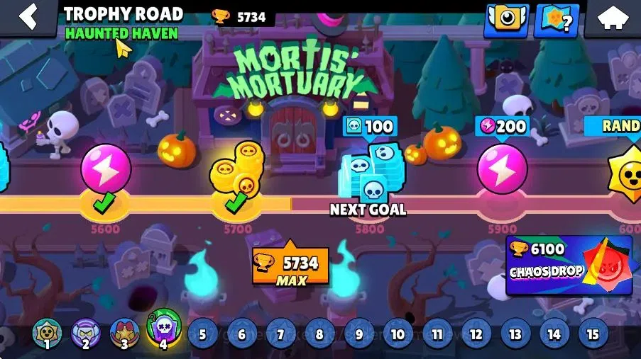 Brawl Stars Accounts 5734 Trophy|15K Bling|34 Brawlers 5 Max Lvl|1 Myth Skins [Vanara Frank] 10 Epic 5 SR Skins|Cn On|Take 4