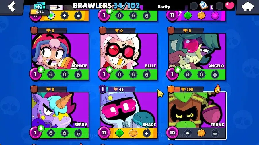 Brawl Stars Accounts 5734 Trophy|15K Bling|34 Brawlers 5 Max Lvl|1 Myth Skins [Vanara Frank] 10 Epic 5 SR Skins|Cn On|Take 7