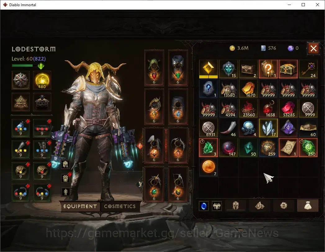 Diablo Immortal Accounts NA-Chain Of Honor |CS ON |Lv60(822) Demon Hunter | image 8