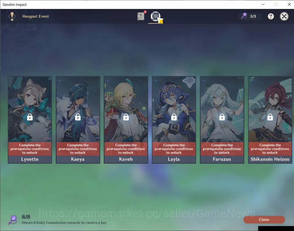 Genshin Impact Accounts ASIA|AR 51|5 Limited +2(*5Weapon)|Nahida,Furina,Ye image 3