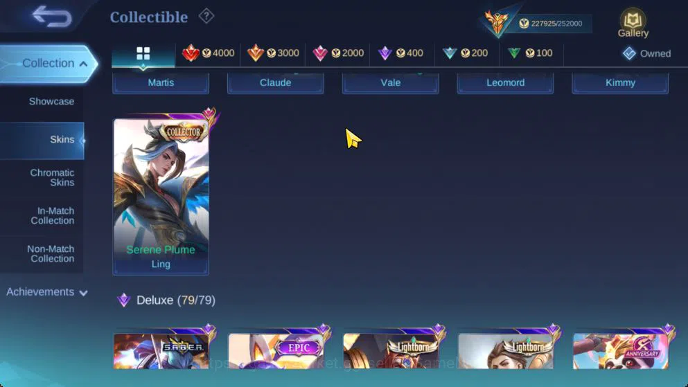 Mobile Legends: Bang Bang Accounts Hero 131 Skin 548|High Immo 172|Legend[Alpha,Franc image 10