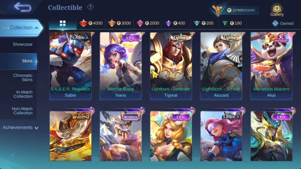 Mobile Legends: Bang Bang Accounts Hero 131 Skin 548|High Immo 172|Legend[Alpha,Franc image 11