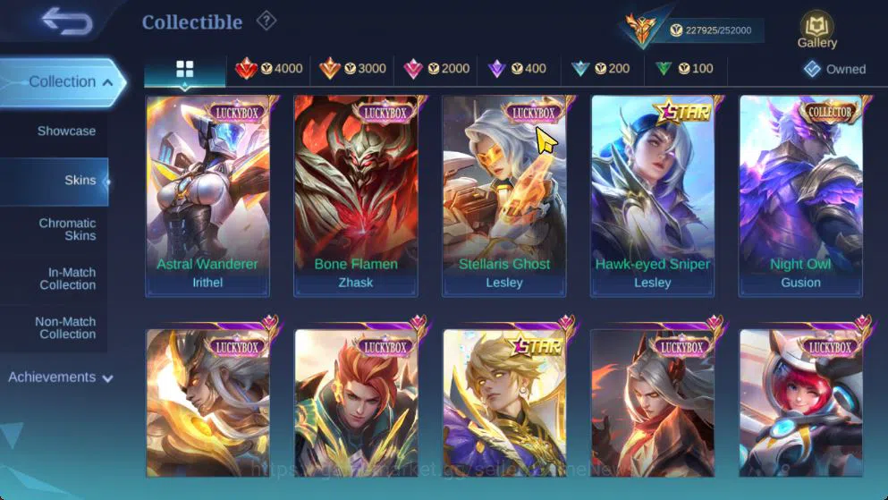 Mobile Legends: Bang Bang Accounts Hero 131 Skin 548|High Immo 172|Legend[Alpha,Franc image 9
