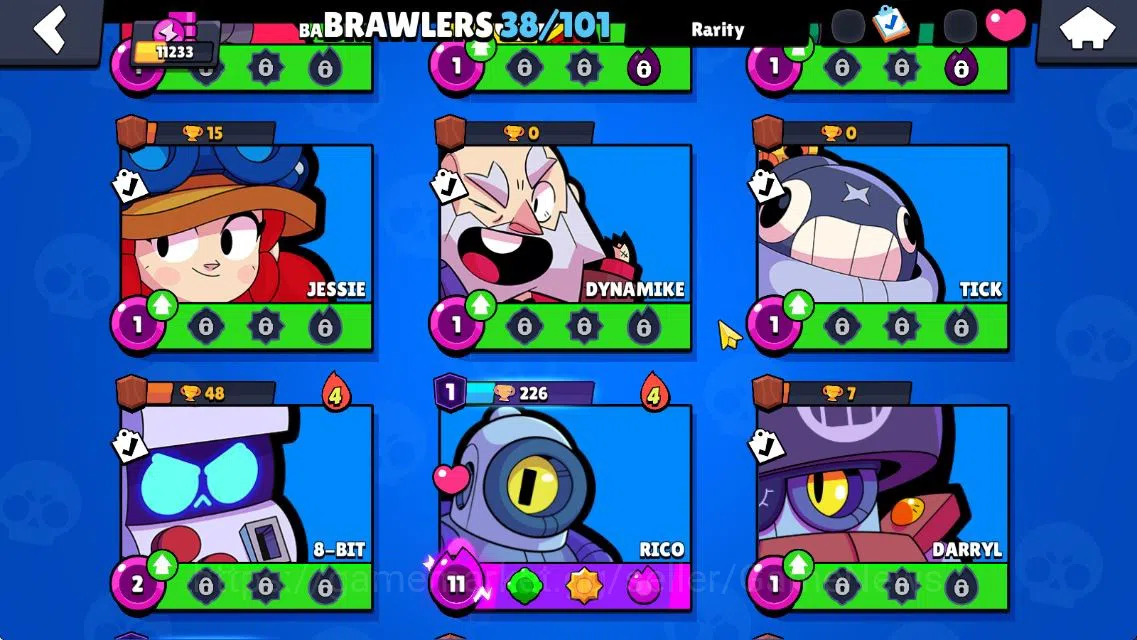 Brawl Stars Accounts 11233 Trophy|140 Gem|38 Brawler 7 MAX Lvl 3 Myth:  image 11