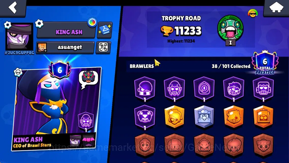 Brawl Stars Accounts 11233 Trophy|140 Gem|38 Brawler 7 MAX Lvl 3 Myth:  image 2