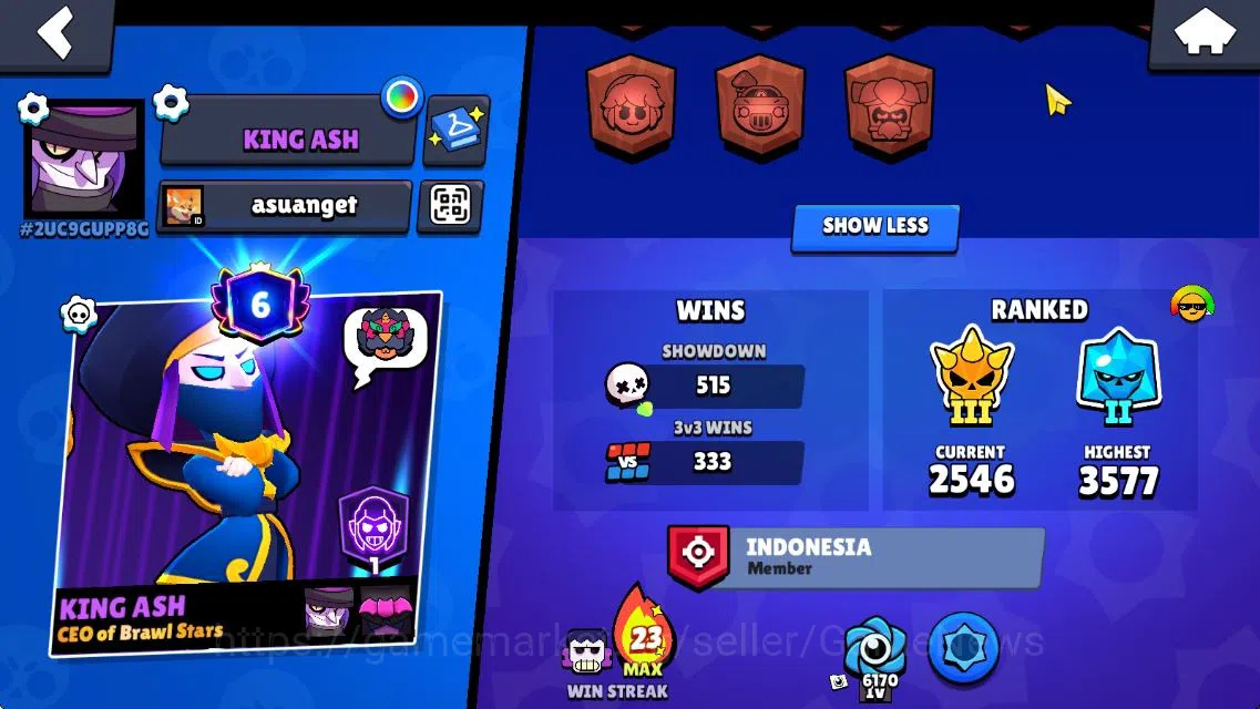 Brawl Stars Accounts 11233 Trophy|140 Gem|38 Brawler 7 MAX Lvl 3 Myth:  image 3