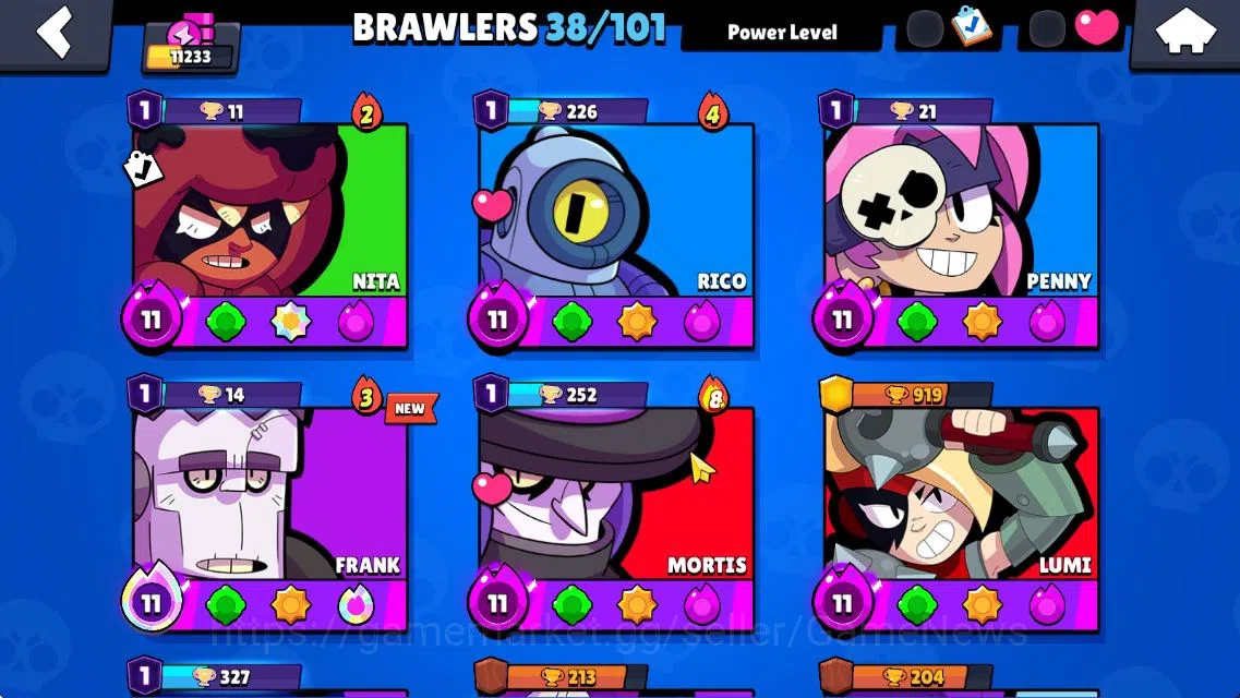 Brawl Stars Accounts 11233 Trophy|140 Gem|38 Brawler 7 MAX Lvl 3 Myth:  image 5