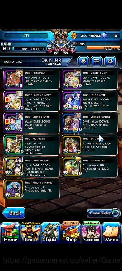 Grand Summoners Accounts Global |Rank 69|29 Ascend+9 TW|[Touma,Fren,Frieren image 10