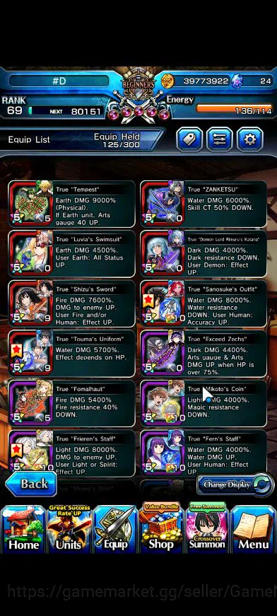 Grand Summoners Accounts Global |Rank 69|29 Ascend+9 TW|[Touma,Fren,Frieren image 11