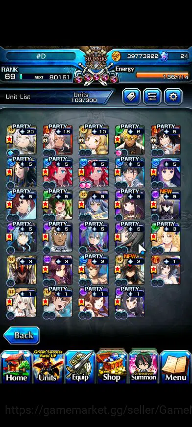 Grand Summoners Accounts Global |Rank 69|29 Ascend+9 TW|[Touma,Fren,Frieren image 13