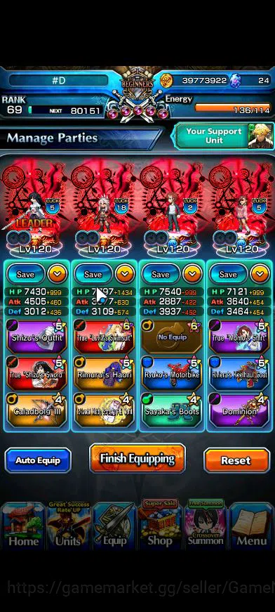 Grand Summoners Accounts Global |Rank 69|29 Ascend+9 TW|[Touma,Fren,Frieren image 14