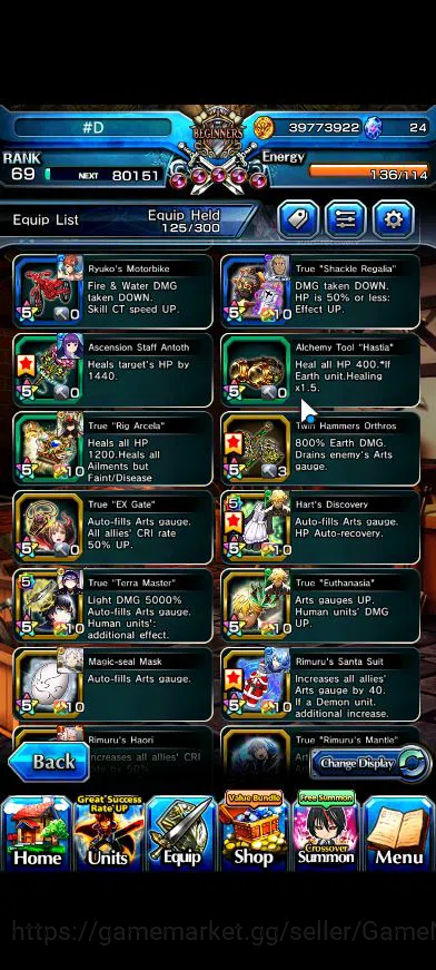 Grand Summoners Accounts Global |Rank 69|29 Ascend+9 TW|[Touma,Fren,Frieren image 2