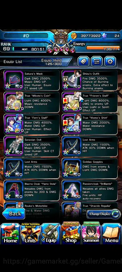 Grand Summoners Accounts Global |Rank 69|29 Ascend+9 TW|[Touma,Fren,Frieren image 3