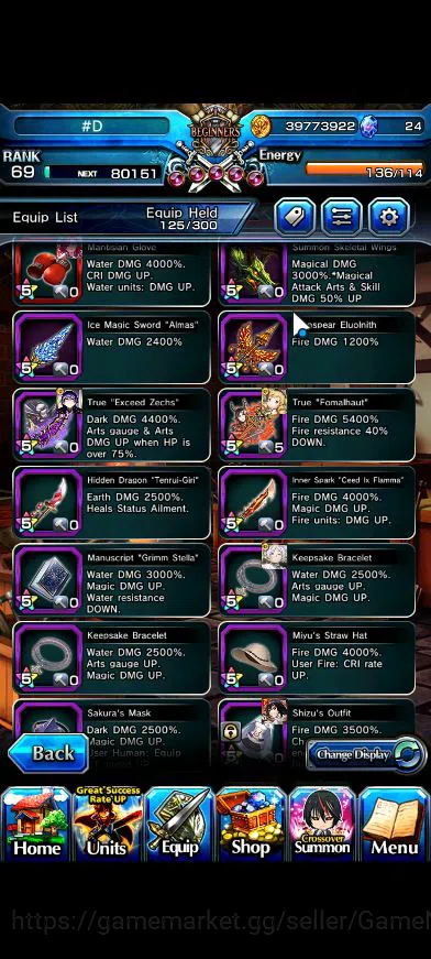 Grand Summoners Accounts Global |Rank 69|29 Ascend+9 TW|[Touma,Fren,Frieren image 4