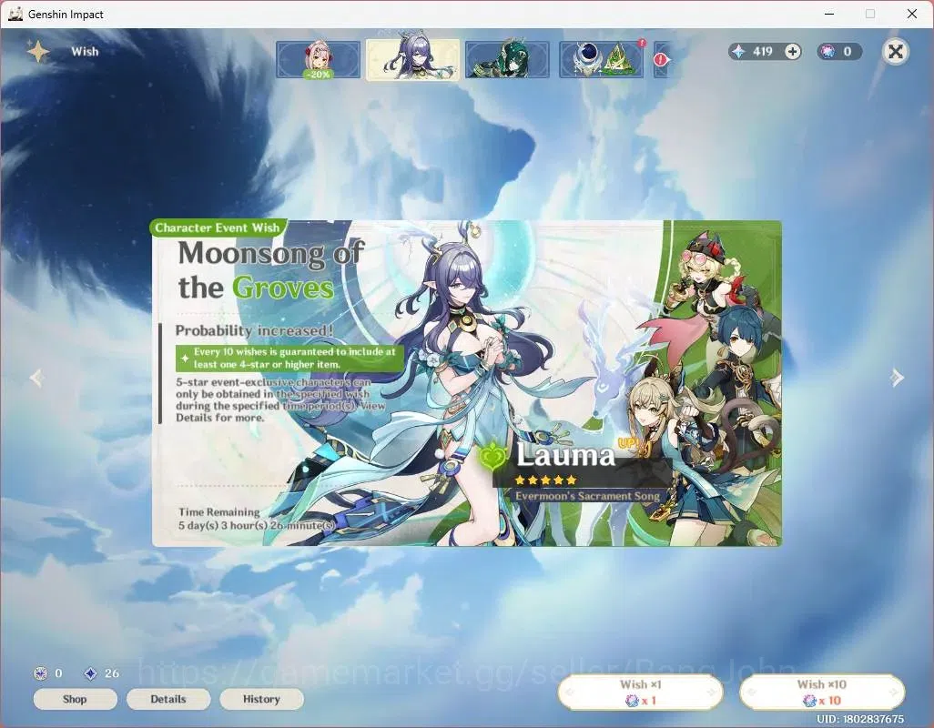 Genshin Impact Accounts ASIA|AR 57|8 Limit+ 1Sign(4*5Wp)|Flins+Sign,Arlecc image 17