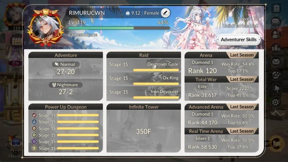 Seven Knights Re:Birth Accounts Global|FullEX7(GelidusTC2,MeliaTC2,RosieTC2,JuriTC1,FaiTC1)|51 TC6(Orkah,Aris,Etc)|29K 1