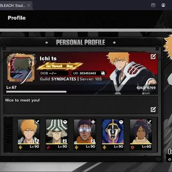 BLEACH: Soul Resonance Accounts Nuverse SEA |Lv.67|5 SSR 5 Sign(IchigoDZ.B6,TosenB2,KisukeB2,Mayuri,Yoruichi)+Stamp|Log