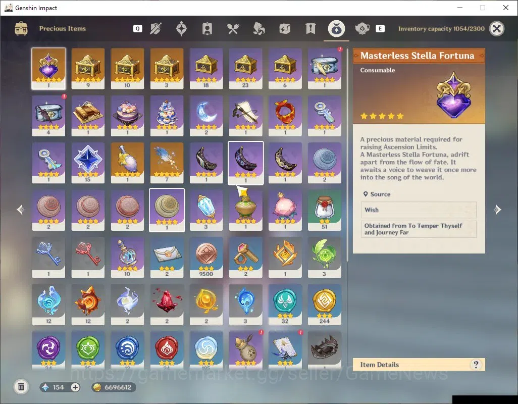 Genshin Impact Accounts Others Asia|AR 60|Free HSR+HI|19 Limited 12(*5 Weapon)|(Yelan,Flins,Kazuha,Wanderer)+Sign,Hu Tao 15