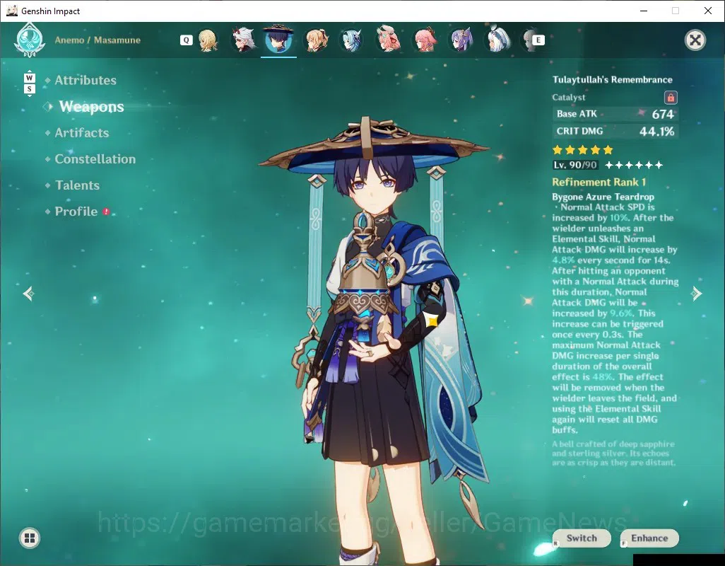 Genshin Impact Accounts Others Asia|AR 60|Free HSR+HI|19 Limited 12(*5 Weapon)|(Yelan,Flins,Kazuha,Wanderer)+Sign,Hu Tao 6