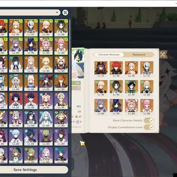 Genshin Impact Accounts Others Asia|AR 60|Free HSR+HI|19 Limited 12(*5 Weapon)|(Yelan,Flins,Kazuha,Wanderer)+Sign,Hu Tao