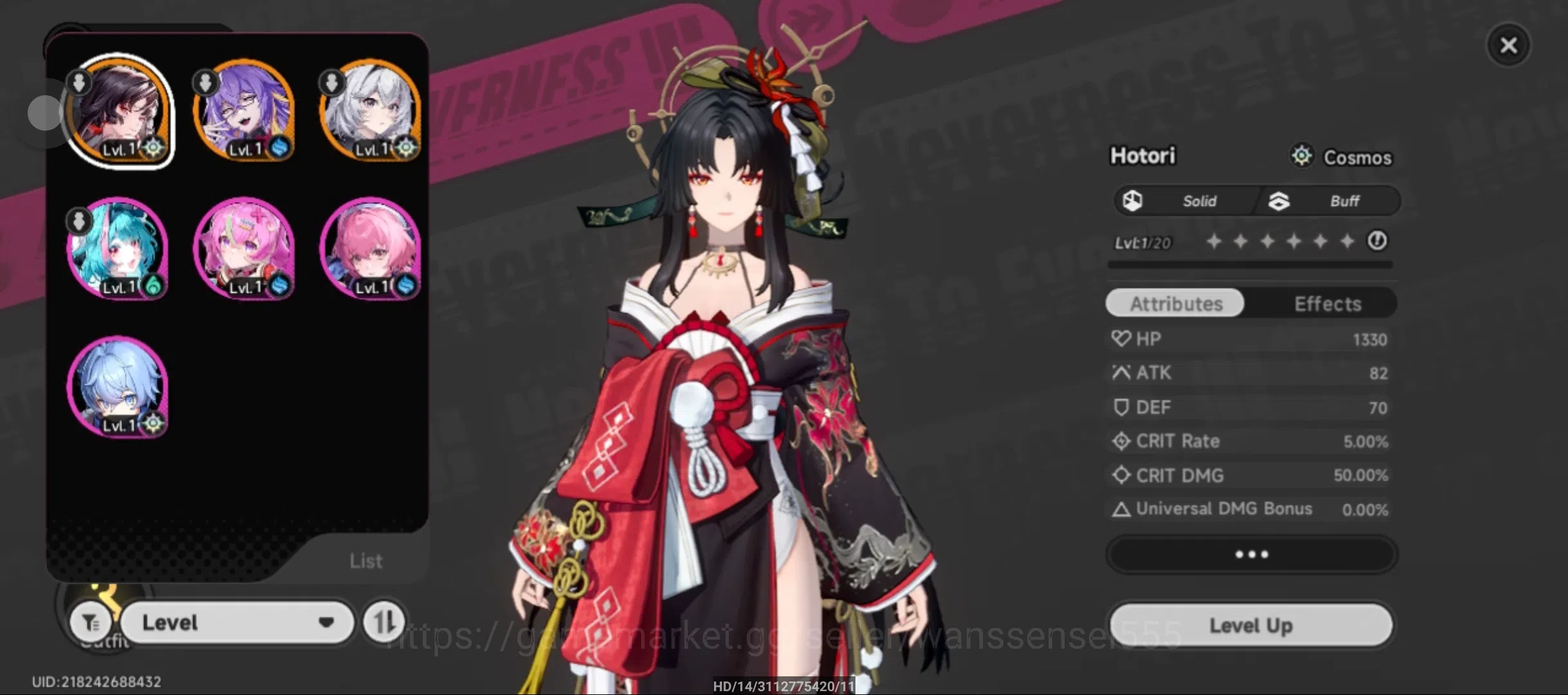 Neverness to Everness Accounts GLOBAL SEA | HL 3 | HOTORI A1 , FADIA | LOG EMAIL image 2