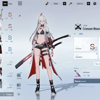 Punishing: Gray Raven Accounts Mid-Game ASIA|Lv 45|10k BC,3k YC,7k BlueC|S Lucia Crimson Weave,S Feral No 21|1 S Omniframe
