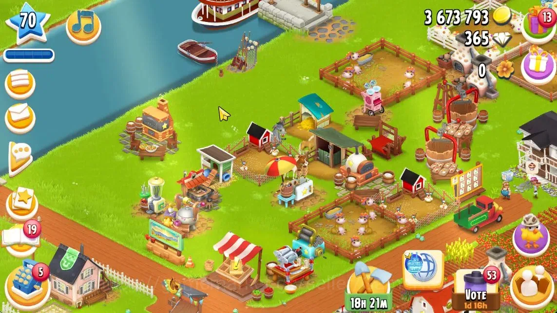 Hay Day Accounts Level 70 | Barn Storage 3000 + Silo Storage 1000 | 3,6M Coins,365 Dm |CN ON|Log Supercell ID|Take 1
