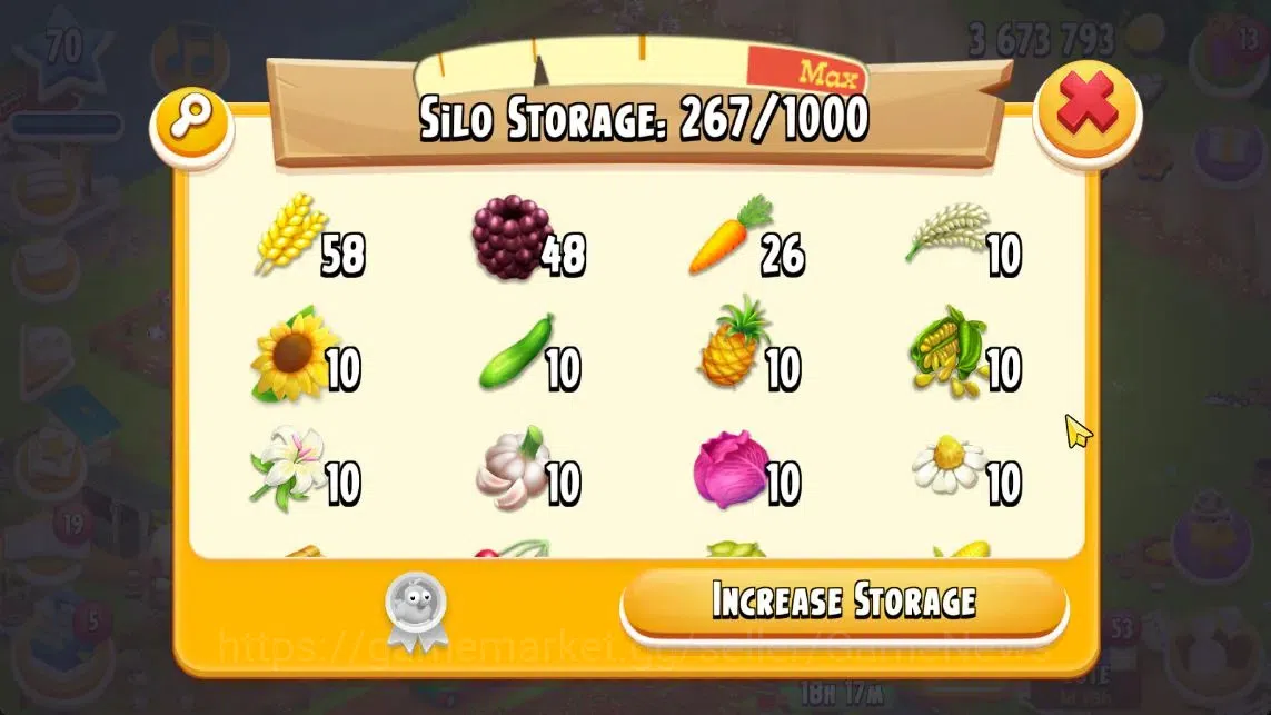 Hay Day Accounts Level 70 | Barn Storage 3000 + Silo Storage 1000 | 3,6M Coins,365 Dm |CN ON|Log Supercell ID|Take 12