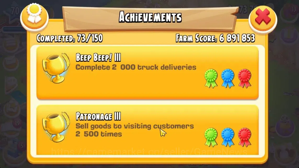 Hay Day Accounts Level 70 | Barn Storage 3000 + Silo Storage 1000 | 3,6M Coins,365 Dm |CN ON|Log Supercell ID|Take 13