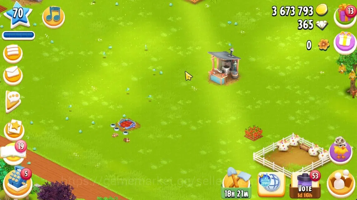 Hay Day Accounts Level 70 | Barn Storage 3000 + Silo Storage 1000 | 3,6M Coins,365 Dm |CN ON|Log Supercell ID|Take 6