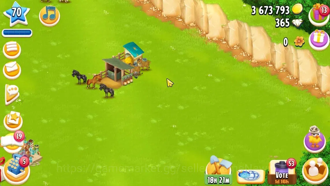 Hay Day Accounts Level 70 | Barn Storage 3000 + Silo Storage 1000 | 3,6M Coins,365 Dm |CN ON|Log Supercell ID|Take 7