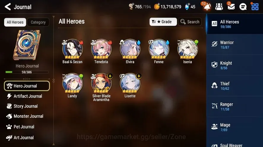 Epic Seven Accounts Starter Global Unverif|Starter Clear Prologue|2ML(Lisette,SB.Aramintha)+6*5RGB|PoH+Bless ON|MoR 1