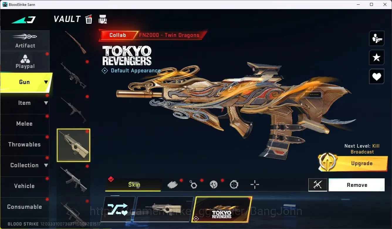 Blood Strike Accounts ASIA|2 Eternal Gun|8 Collab Gun[TR/7DS/AOT]|3 Limi image 16