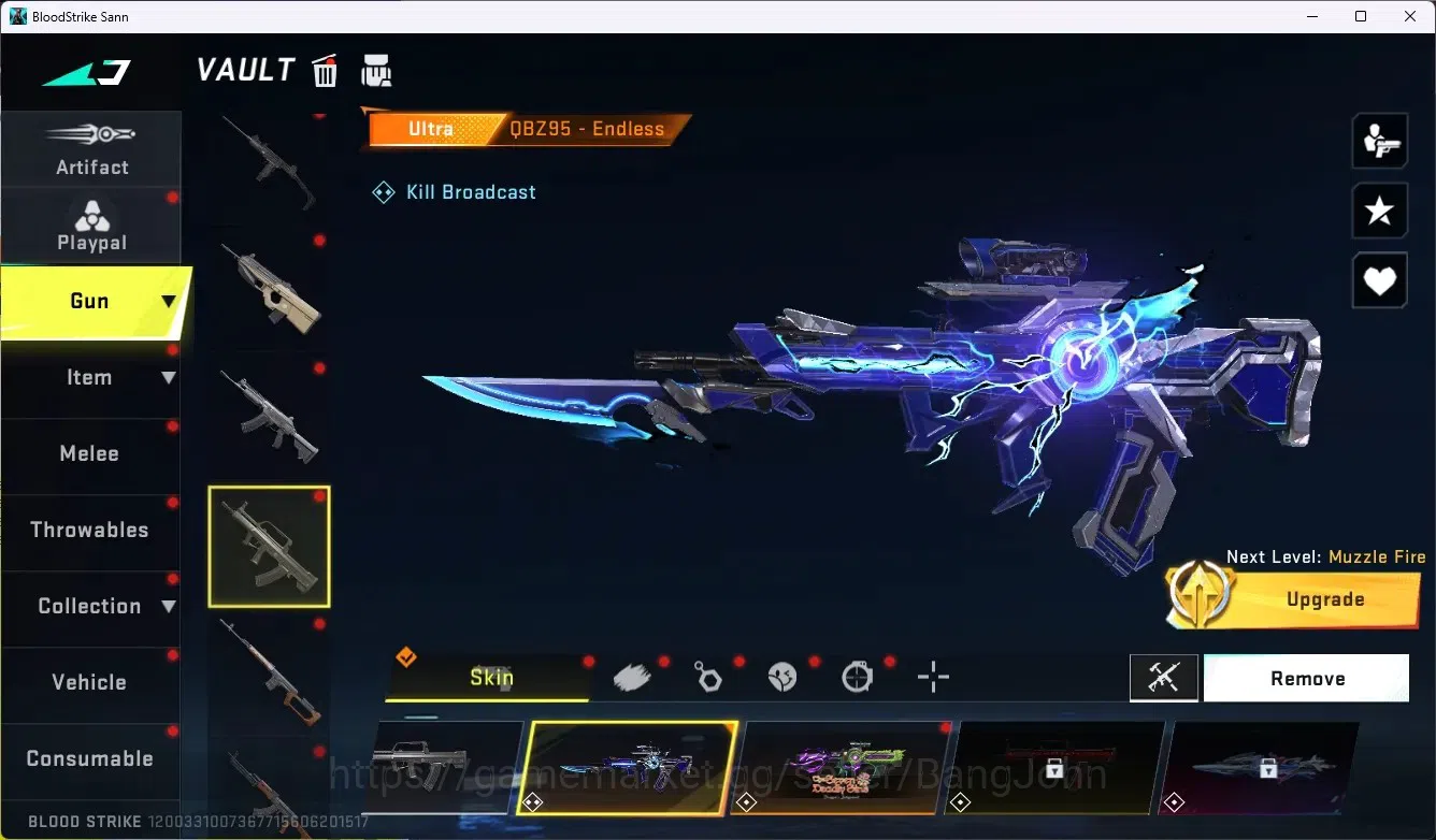Blood Strike Accounts ASIA|2 Eternal Gun|8 Collab Gun[TR/7DS/AOT]|3 Limi image 17