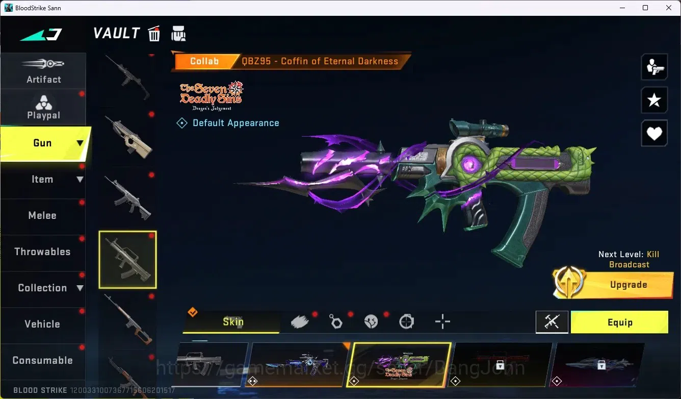 Blood Strike Accounts ASIA|2 Eternal Gun|8 Collab Gun[TR/7DS/AOT]|3 Limi image 18