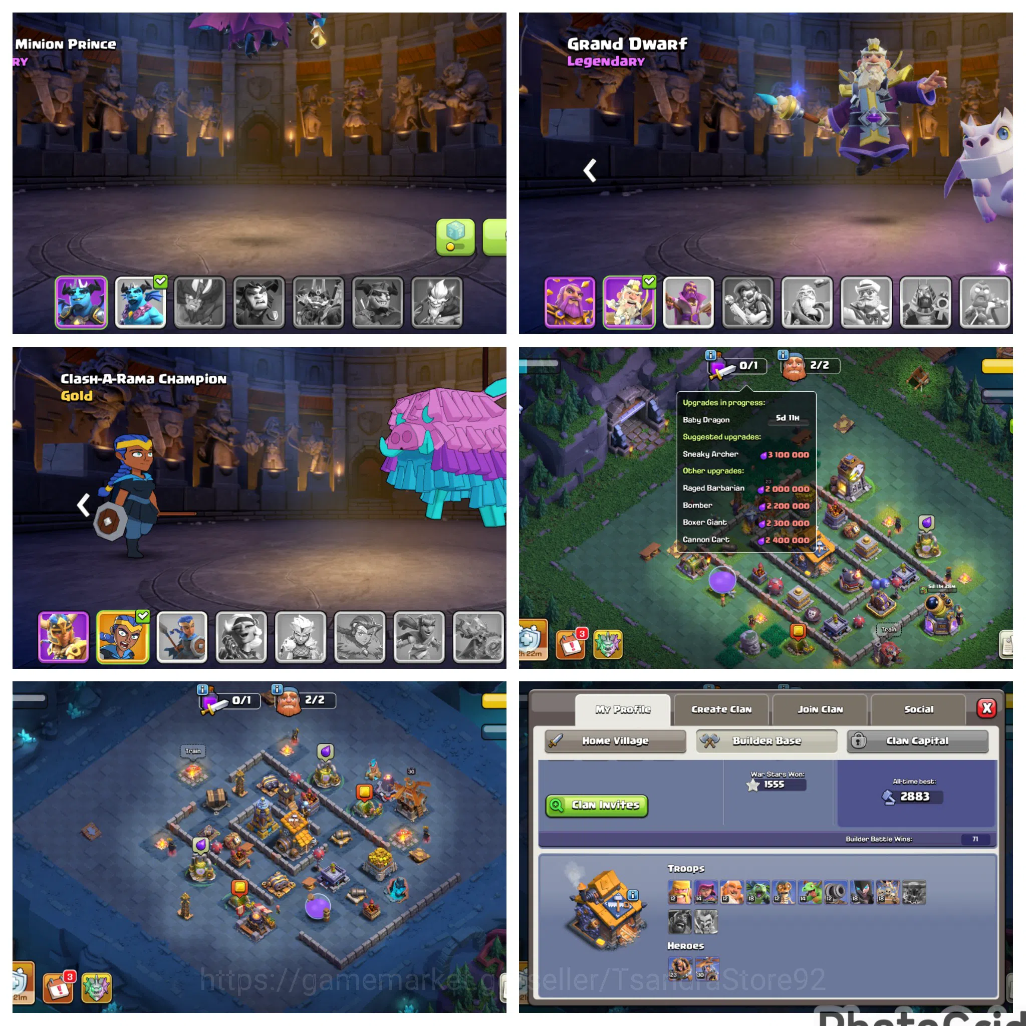 Clash of Clans Accounts High-End FLASH SALE 18 LVL 190 MAXED FASE 2|5 HERO MAXED|19 EQUIPMENT MAX|NC FREE|WALL MAXED|169 5