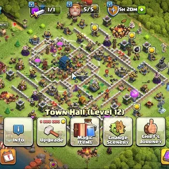 Clash of Clans Accounts High-End LV 91|TH 12-BH 7|HH 6|BK 26,AQ 34,GW 19,MP 10|BM 1/BC|308 Gems|CN ON|Protect OFF|Take