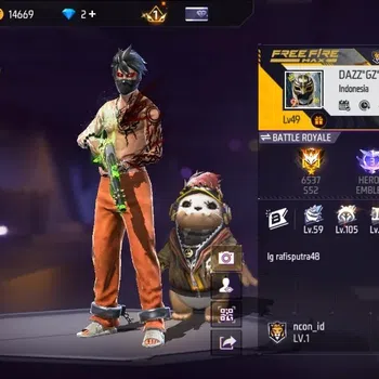 Free Fire Accounts Indonesia|M1887 - Hand Of Hope & Mamba Gnaw|Bundle Arctic Blue|Backpack-Wild Beats|Check SS FF905B