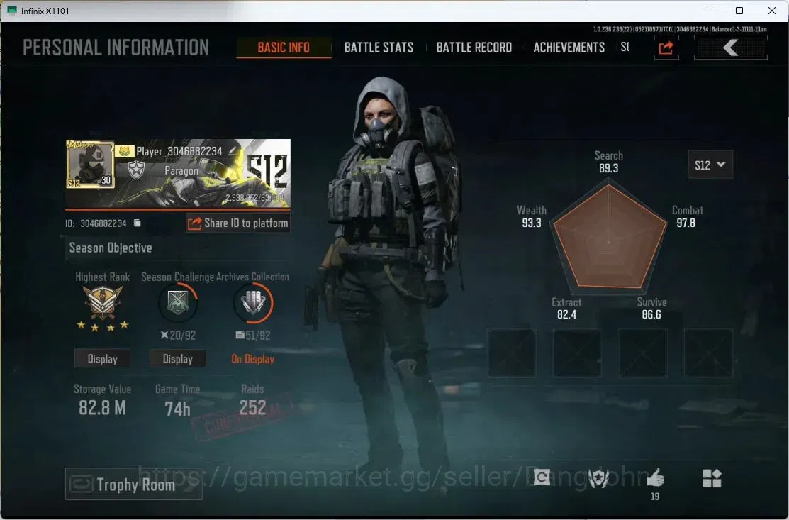 Arena Breakout Accounts Mobile | | LV 30 | SV 82.8 M | CV 61.2 M | SS AX50 image 1