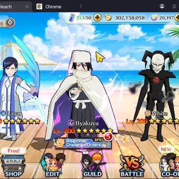 Bleach: Brave Souls Accounts Starter Global | 20k Orb+Fresh Story|Ichigo DreamTeam,Byakuya TYBW24,White 8TH,Uryu 7TH,Rangiku