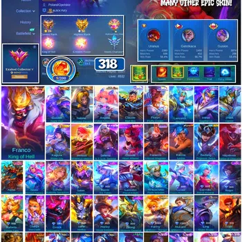 Mobile Legends: Bang Bang Collector #3573 318 Skins | Legend Franco | Collector Gusion image 1